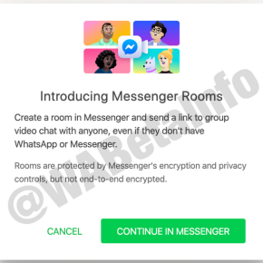 Messenger Rooms shortcut WA web body2