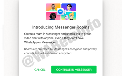 Messenger Rooms shortcut WA web website