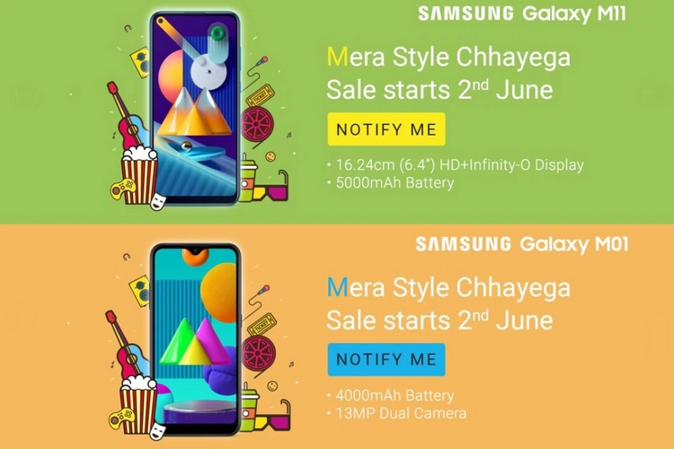 Samsung to Launch Galaxy M11 and Galaxy M01 on June 2 in India