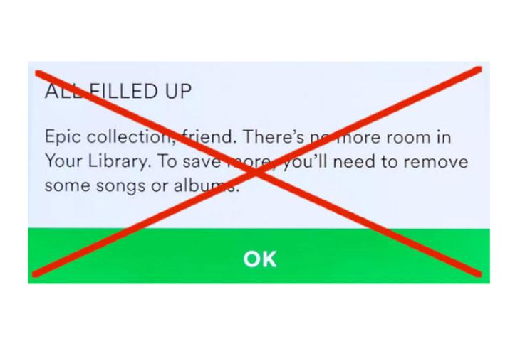 Spotify Removes 10,000-Song Limit on Library