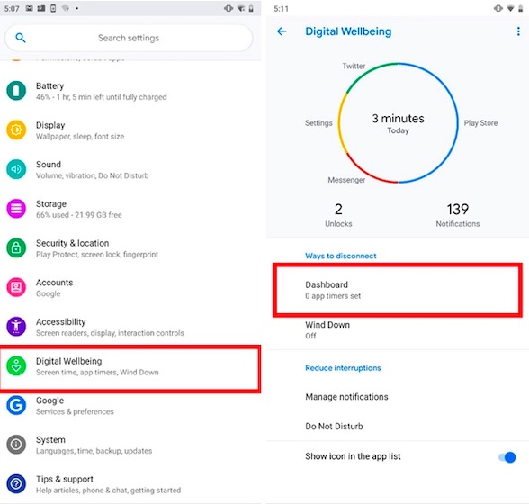 Use Digital Wellbeing on Android