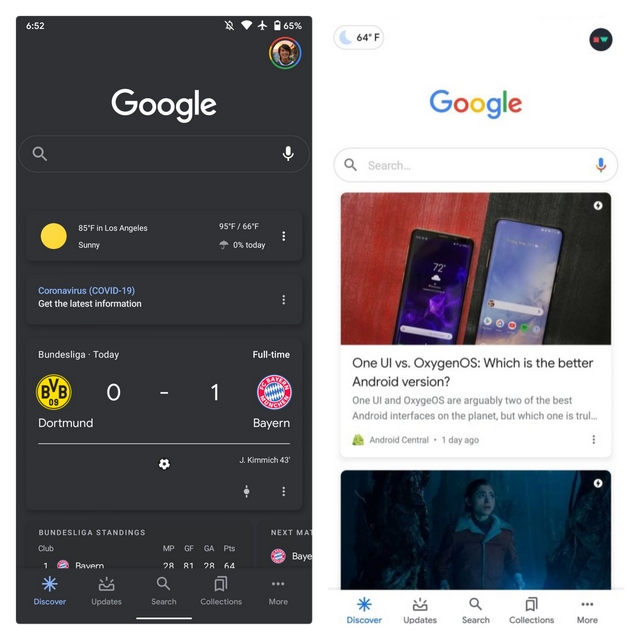 google app beta weather bubble