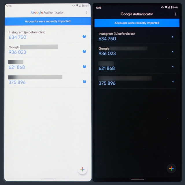 google authenticator new ui