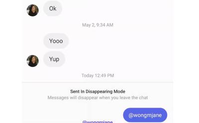 instagram disappearing mode messaages