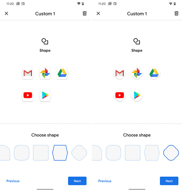 Android 11 DP4 Adds New Icon Shapes to the Launcher
