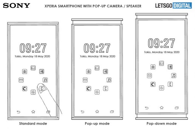 sony xperia patent phone modes