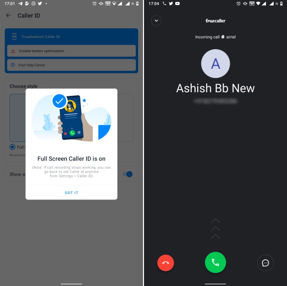 how to set up truecaller id