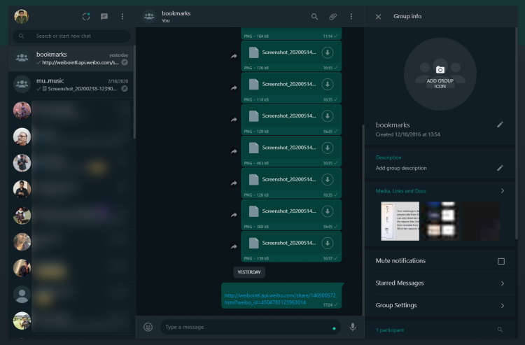 whatsapp web dark theme