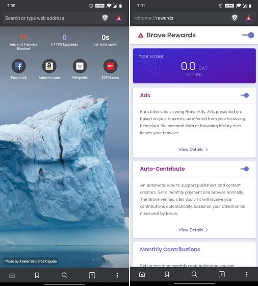 6. Brave Privacy Browser Meilleures alternatives de navigateur UC 