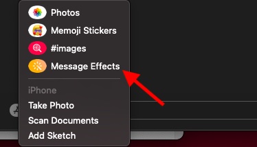 Click on Messages Effects