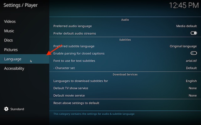 enable subtitles kodi