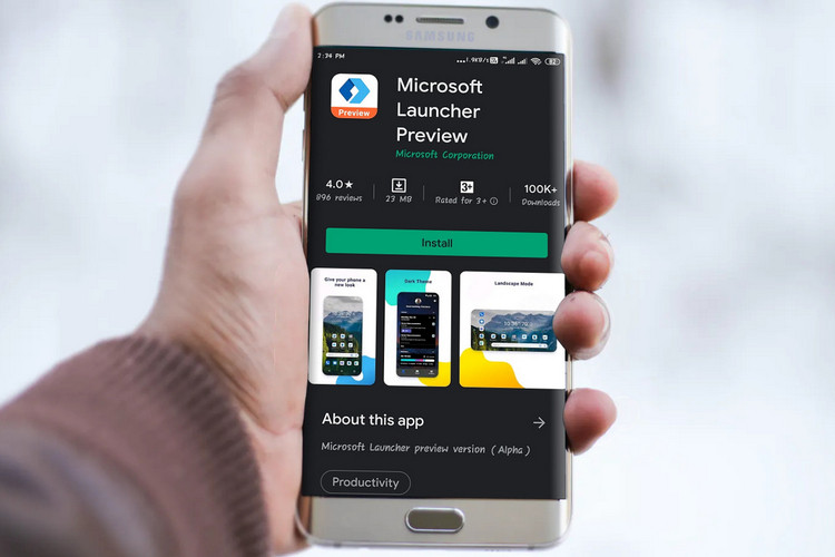 Microsoft Launcher Preview website