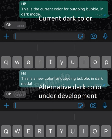 New Chat Bubble Color on Dark Mode