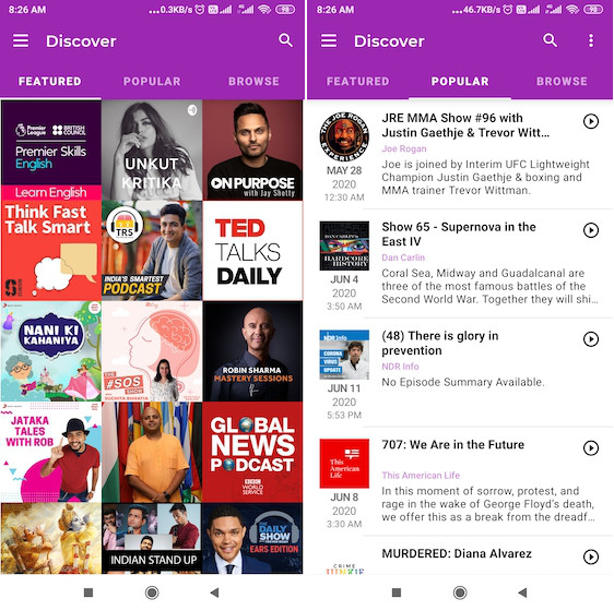 popular podcasts it go pocket casts