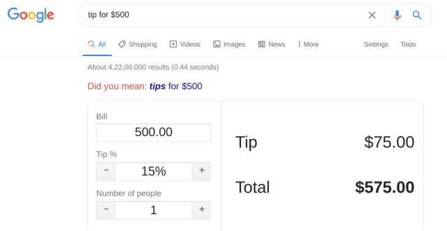 Calculate Tips