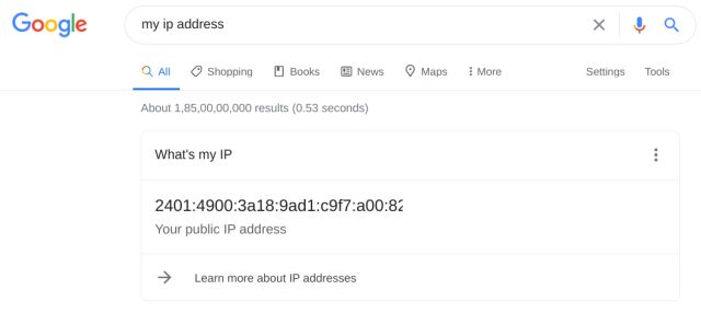 Know your IP Address