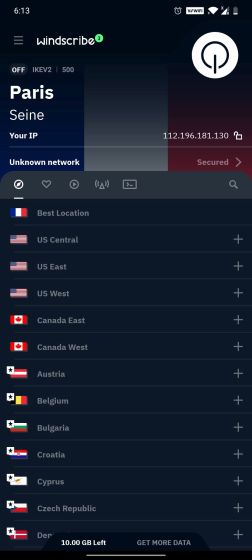 2. Windscribe Best Turbo VPN Alternatives