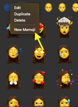 Select New Memoji option