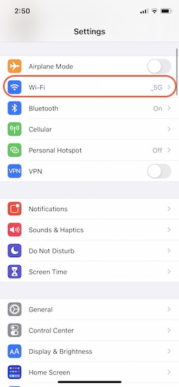 Steps to Mask MAC Address for Wireless Networks on iPhone 1