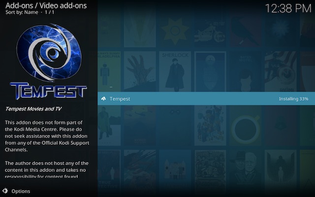 Tempest Kodi add-on