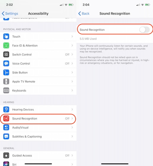 Use iOS 14 Sound Recognition to Identify Sounds 2