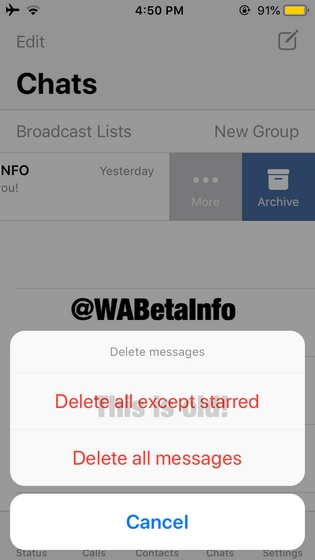 Whatsapp Clear Except Starred