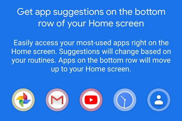android 11 beta 1 app suggestions