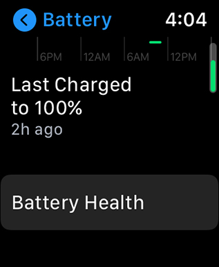 apple watch battery status