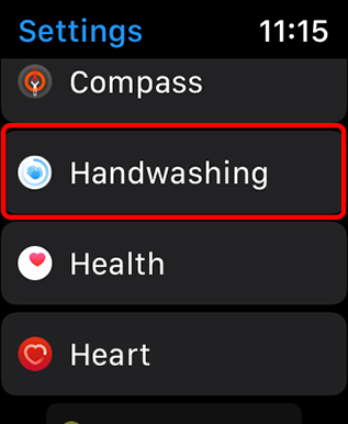 Enable Handwash Detection Apple Watch Step 2