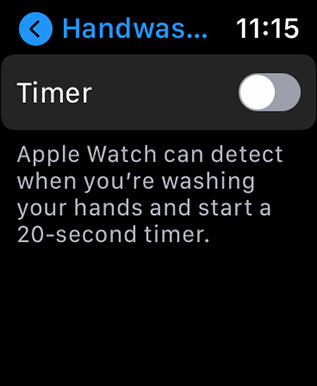 Enable Handwash Detection Apple Watch Step 3