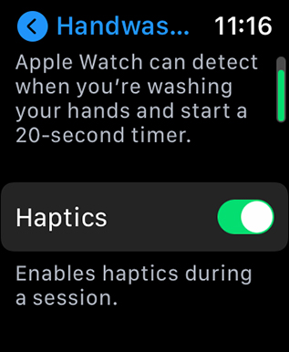 Enable Handwash Detection Apple Watch Step 4