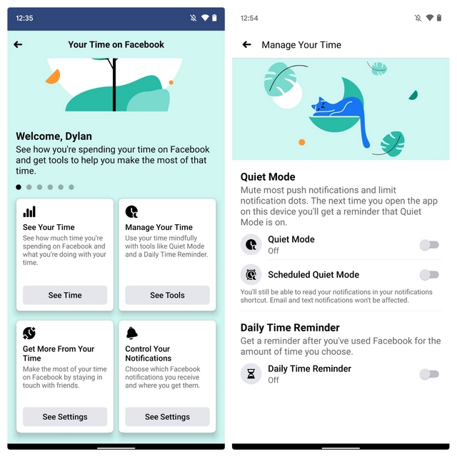 facebook quiet mode android