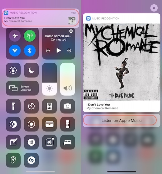 iOS 14.2 Music Recognition Feature