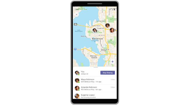 location sharing microsoft teams