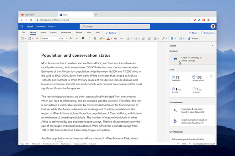 Microsoft Word Gets Plagiarism Checking Tool From Microsoft Editor Beebom