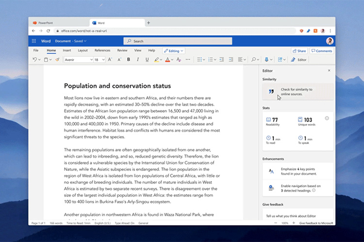 Microsoft Word Gets Plagiarism-Checking Tool From Microsoft Editor - Beebom