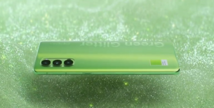 oppo reno4 green glitter