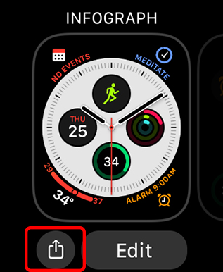 Share Apple Watch Face Watchos 7 Step 2