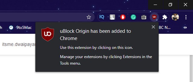 uBlock ext. chrome 2