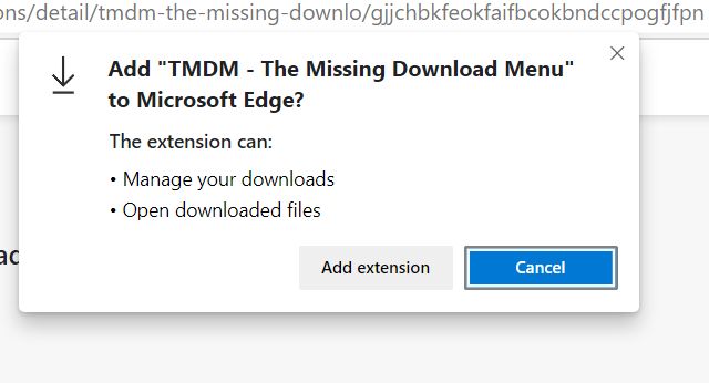 Add a Download Menu on Microsoft Edge