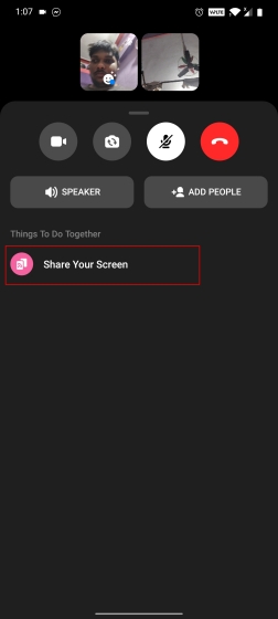 Share Screen While Video Calling on Messenger