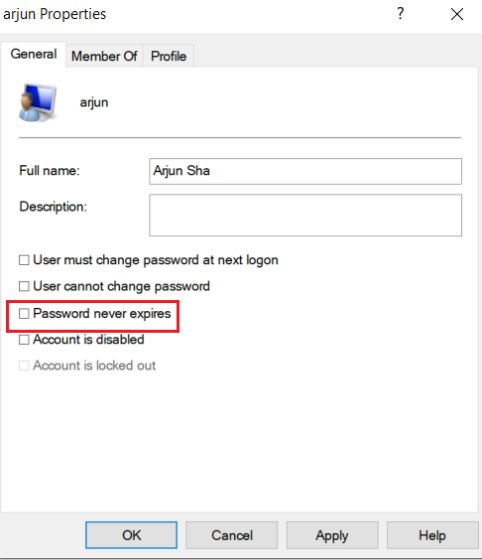 Windows 10 пароль истек