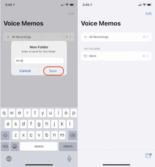 3. Créer Et Gérer Des Dossiers Dans Voice Notes Dans Ios 14