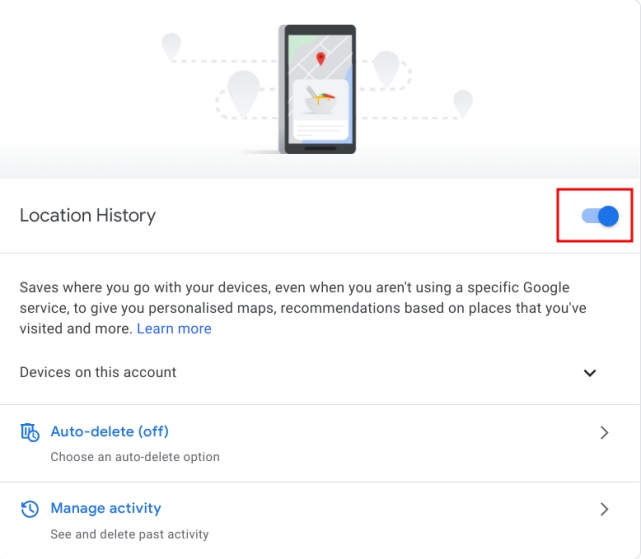 How to Auto-Delete Web and Location History on Google