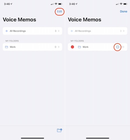 6. Create and Manage Folders in Voice Notes in iOS 14