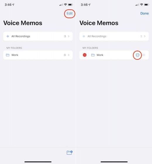 6. Créez Et Gérez Des Dossiers Dans Voice Notes Dans Ios 14