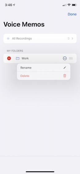 7. Create and Manage Folders in Voice Notes in iOS 14