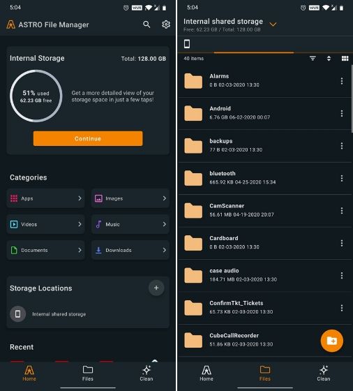 8. ASTRO File Manager