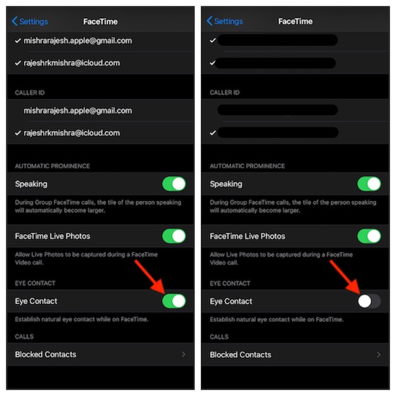 Disable Eye Contact in iOS 14