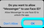 Facebook Messenger popup